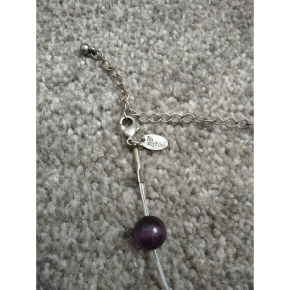 Necklace by Lia Sophia silver/plum/pink - Picture 4 of 5